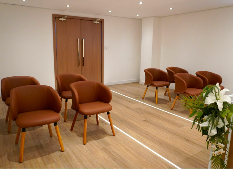 Sala de cerimônia civil em Joinville, SC.