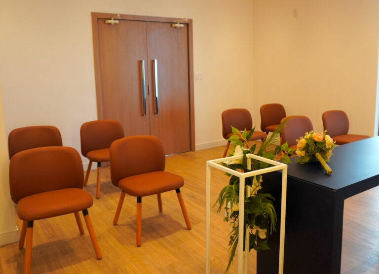 Sala de cerimônia civil em Joinville, SC.